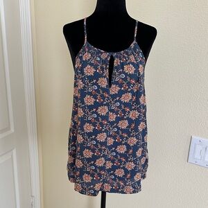 GAP Flowy Floral Smock Tank in Blue, Orange and Gold. Size Medium